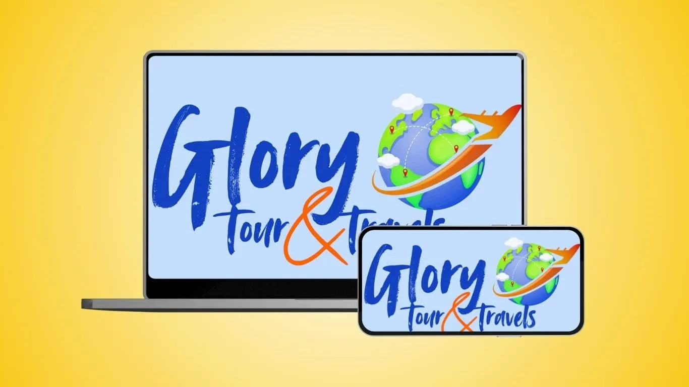 Glory O Tours and Travels logo design by Skyroute Solution